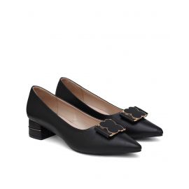 SHERRIF, Women Round-Toe Chunky-Heeled Shoes