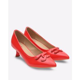 FYRE ROSE, Pointed-Toe Pumps with Metal Accent