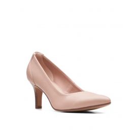 CLARKS, Round-Toe Kitten Heeled Shoes