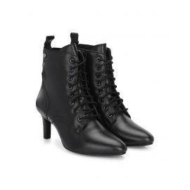 DELIZE,Heeled Mid-Calf Boots with Faux leather upper