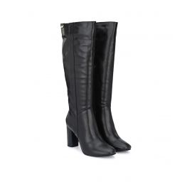 DELIZE,Cone-Heeled Knee-Length Boots with Zip Closure