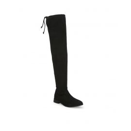 TRUFFLE COLLECTION,Suede Knee-Length Boots with Toggle Fastening