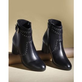 ELLE, Women Studded Ankle-Length Boots