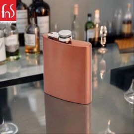 FnS Rose Gold Finish Hip Flask for Liquor Stainless steel Leakproof