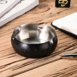 FnS Classic Antique Black Steel Ashtray