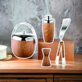 FnS Wooden Finish 5 Pc Bar Set