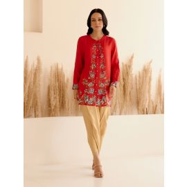MANTRA RED BUTTON DOWN SHIRT