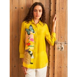 YELLOW NILGIRI COLLARED BUTTON DOWN SHIRT
