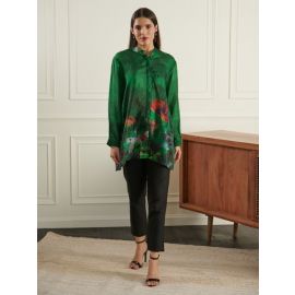 GREEN BODHI CONCEAL BUTTON SHIRT