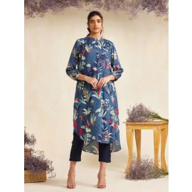 BLUE FOUNTAIN GATHERED TUNIC