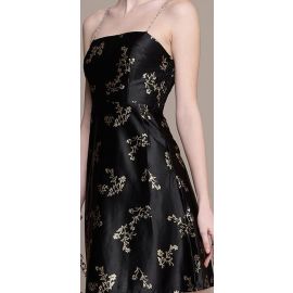 Floral Satin A-Line Mini Dress