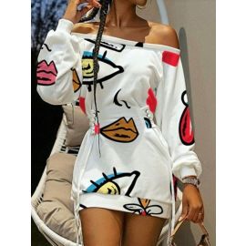 Printed Sheath Mini Dress