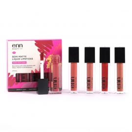Semi-Matte Liquid Lipsticks | Cruelty & Paraben Free | 1.5 ml Each | Pack of 5