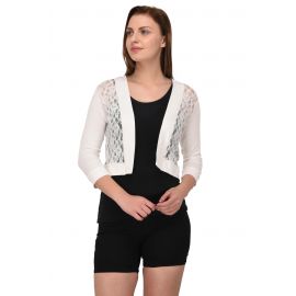 ESPRESSO Women's 3/4th Sleeve Lace Shrug 